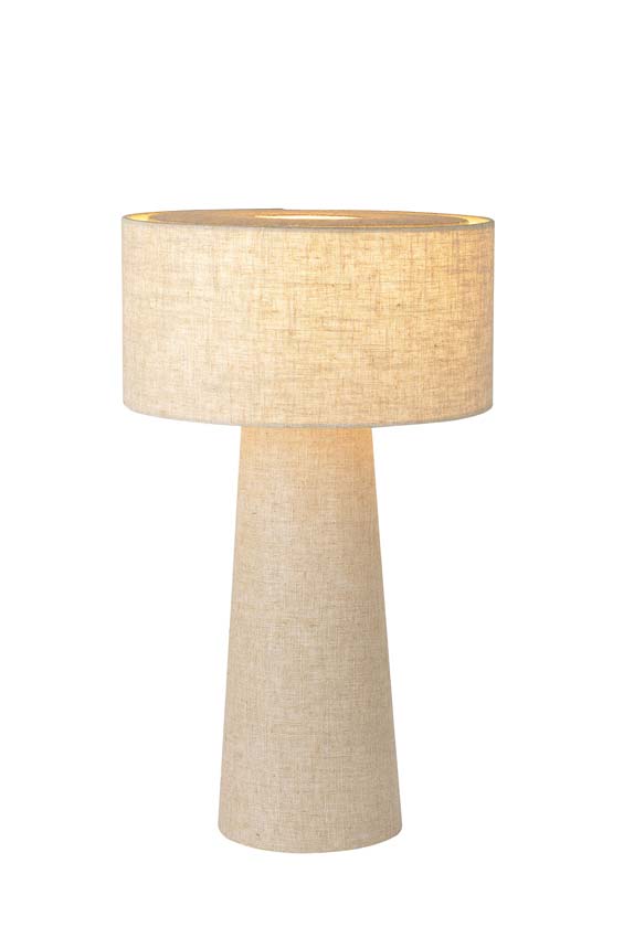 Lucide LEEROY - Lampe de table - Ø 30 cm - 1xE27 - Taupe