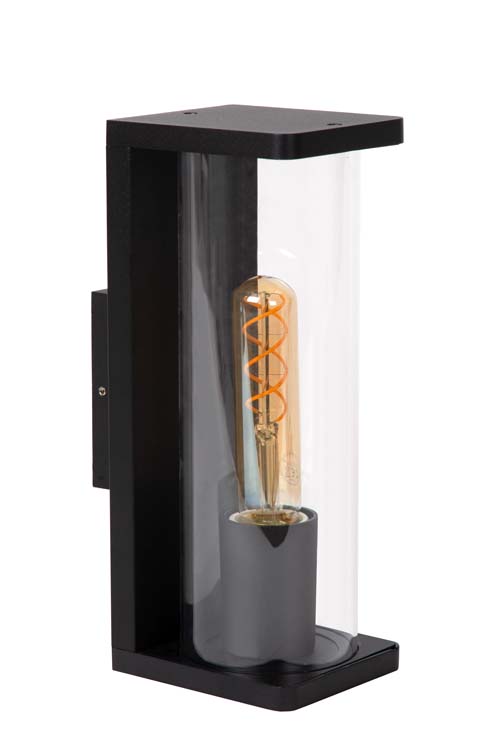 Lucide SLIGO - Wandlamp Buiten - E27 - IP65 - H27.8cm - Zwart