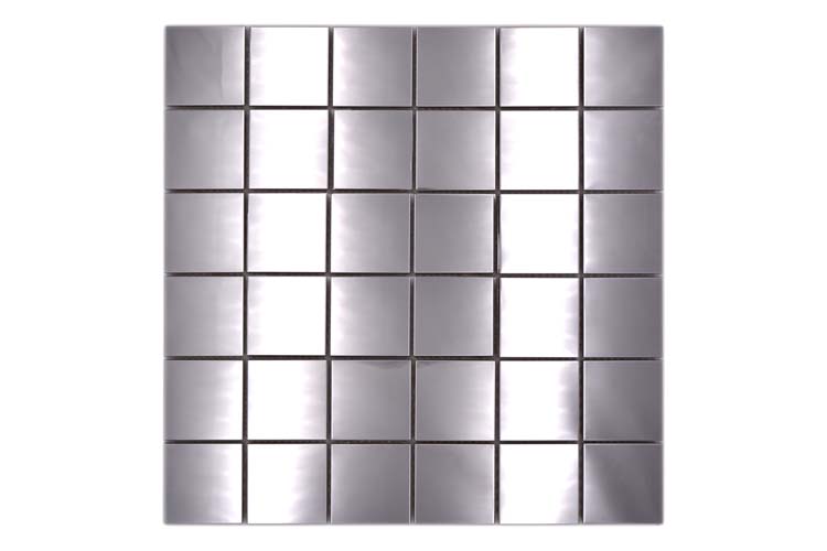Mosaïque acier silver gloss carré4 29,8 x 29,8cm