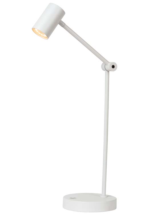 Lucide TIPIK - Oplaadbare Leeslamp - Accu/Batterij - LED Dimb. - 1x3W 2700K - 3 StepDim - Wit