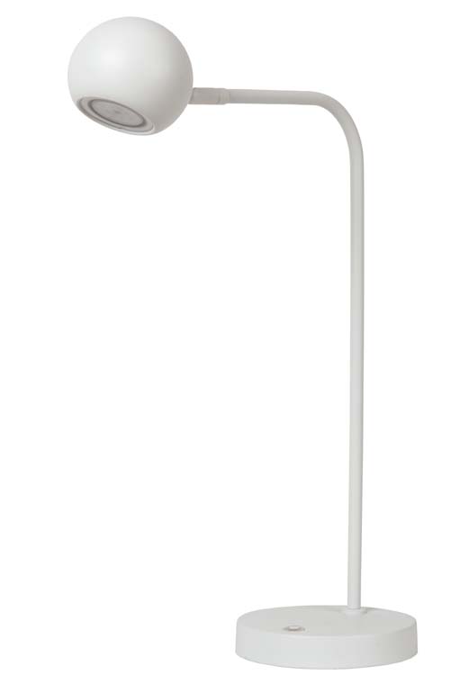 Lucide COMET - Lampadaire / lampe de lecture Rechargeable - Batterie - LED Dim. - 1x3W 2700K - 3 StepDim - Blanc