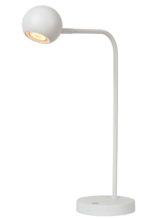 Lucide COMET - Oplaadbare Leeslamp - Accu/Batterij - LED Dimb. - 1x3W 2700K - 3 StepDim - Wit