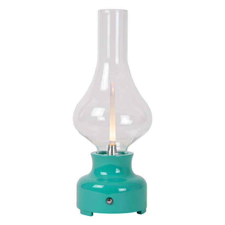 Lucide JASON - Lampe de table Rechargeable - Batterie - LED Dim. - 1x2W 3000K - 3 StepDim - Turquoise