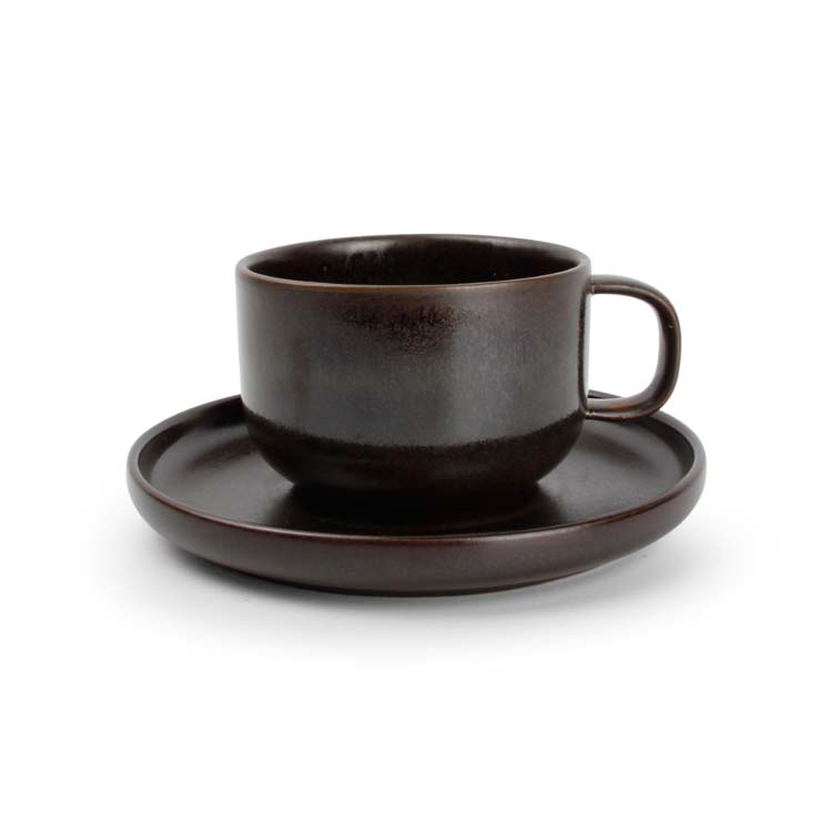 Tasse à café avec soucoupe Tabo Chocolate 24 cl