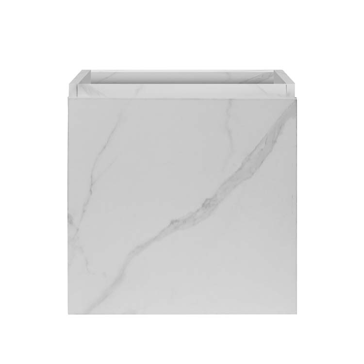 Meuble de toilette Viola aspect marbre blanc avec miroir 400 mm