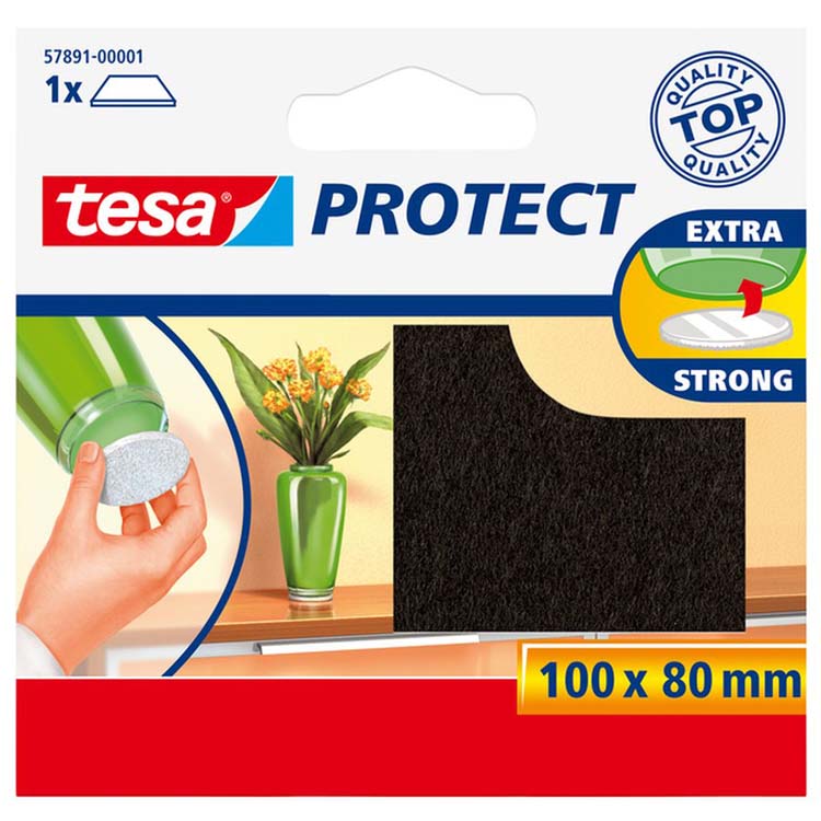 Tesa beschermvilt 100x80mm bruin