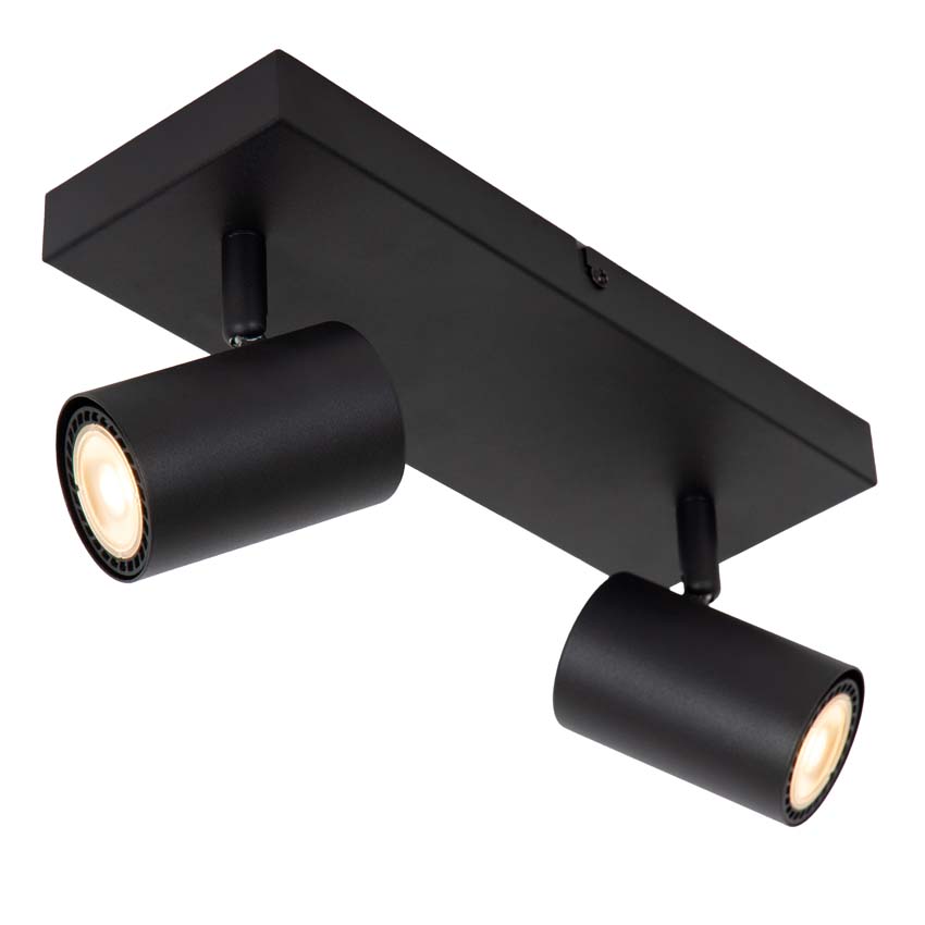 Lucide AMIGO - Spot plafond - 2xGU10 - Noir