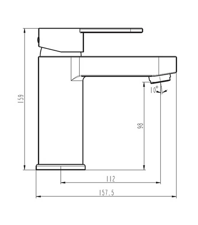 Robinet de lavabo Egon 15,90cm graphite mat