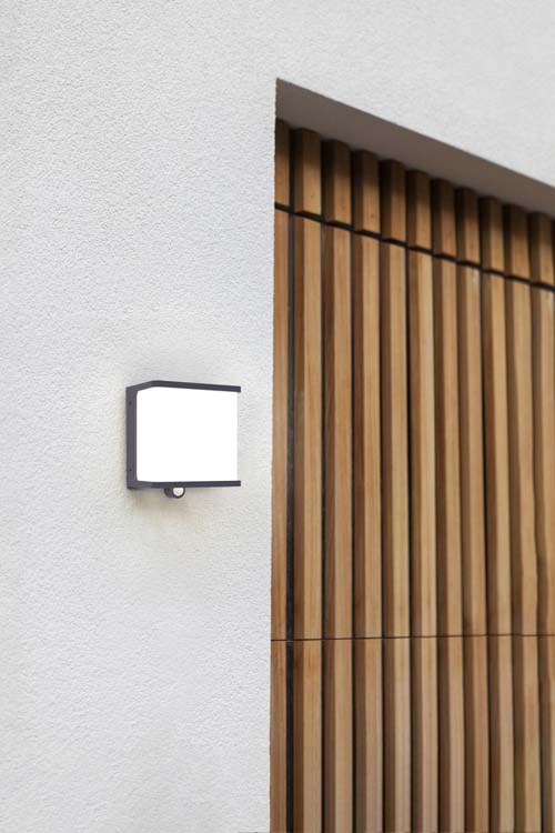 Eclairage ext. applique murale LED solar anthracite 4000K 1000LM 12W