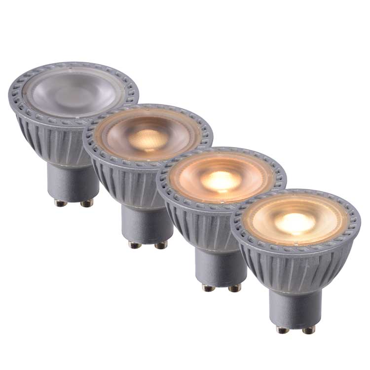 LED lamp - Ø 5 cm - Dim to warm - GU10 - 5W - Grijs/zilver