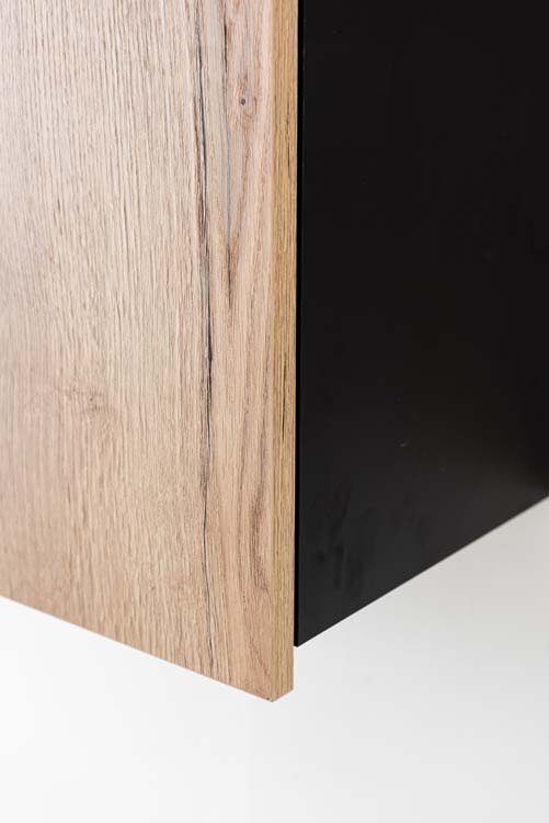 Meuble de cuisine Plenti armoire haute 50cm noir-look chêne