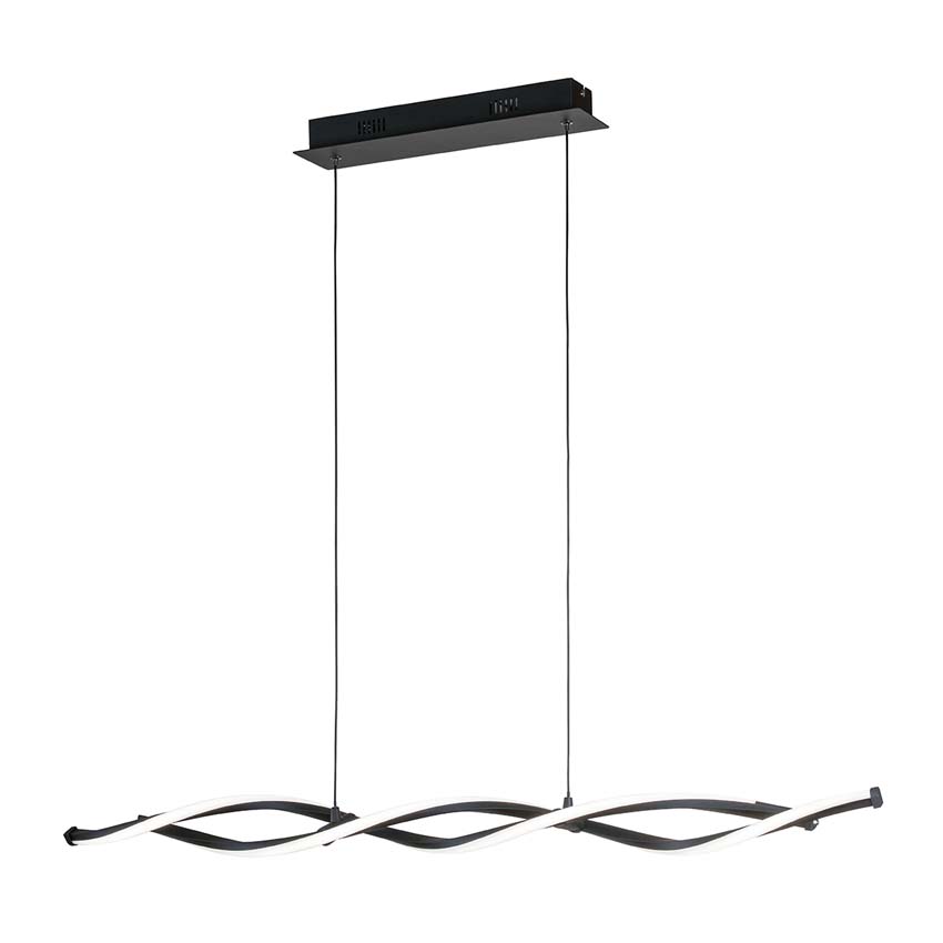 Hanglamp - geïntegreerde led - 3600 lumen - 27W - zwart