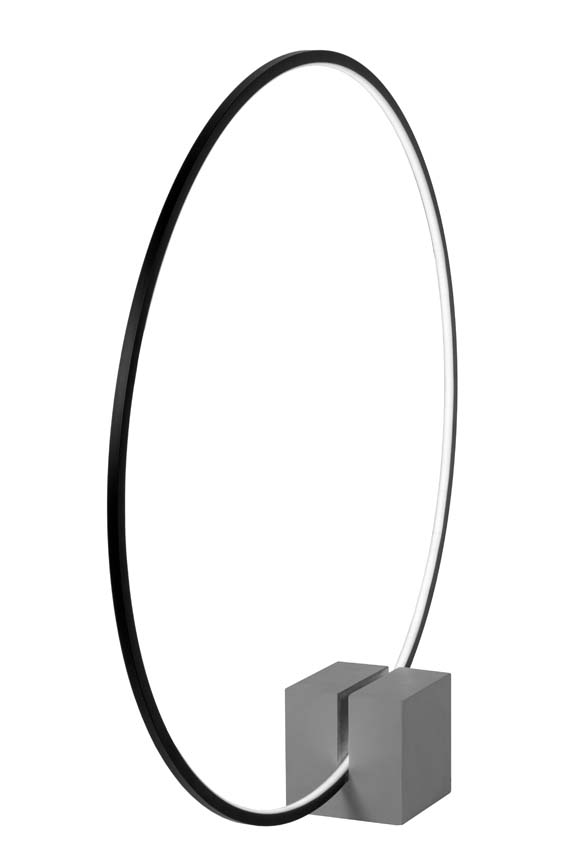 Lucide CIRKELIS - Lampe de table - Ø 83 cm - LED Dim. - 1x24W 3000K - Noir