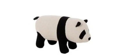 Mini panda katoen zwart/wit H21 cm