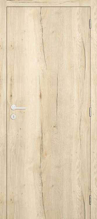 Bloc-porte Prof 63x201.5cm Real Wood Oak Vert 155-180mm Droite