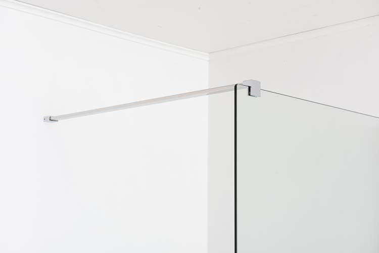 Douche de plain-pied Anais 87x200 cm verre transparant - chrome