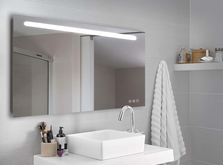 Miroir LED Lina 1200 x 800 mm bluetooth + anti-condensation