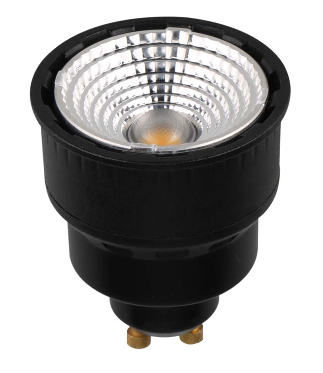 Spot LED GU10 4,62W 303LM 2700K dimmable noir