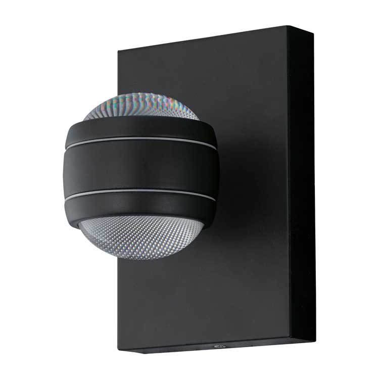 Wandlamp buiten LED - 2x3,7W - Zwart