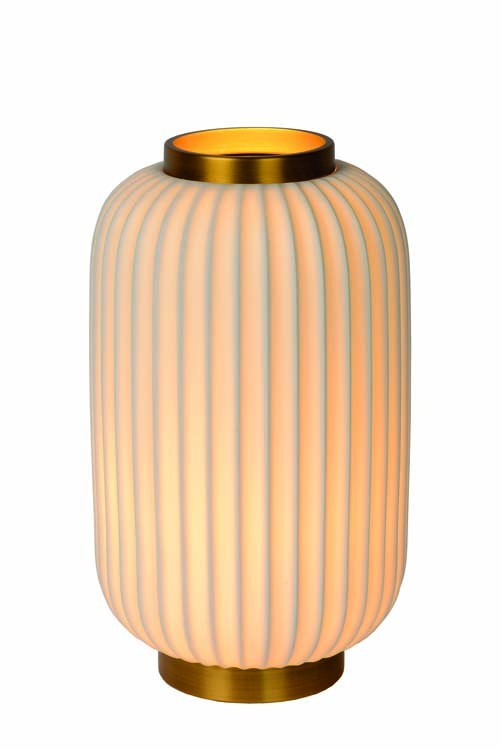 Lampe de table - Ø 19,7 cm - 1xE14 - Blanc