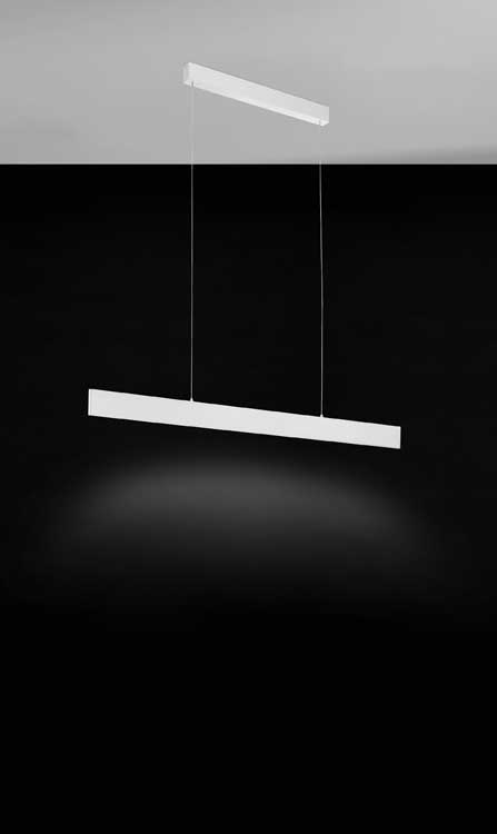 Lampe suspendue LED - 21W/8,4W - 2500LM - Alu/blanc