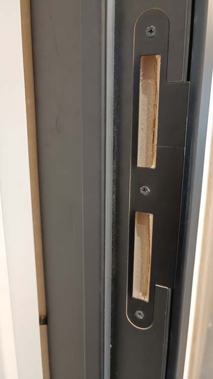 Complete deur tubespaan Nature wood vertic + zwarte deurkast 63cm