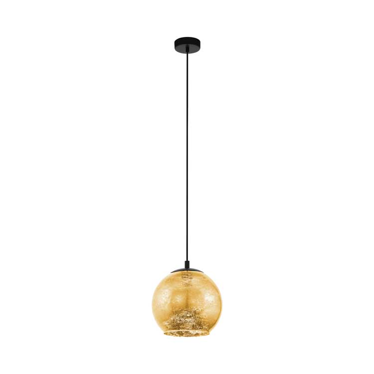 Eglo ALBARACCIN - Lampe suspension - E27 - 1X40W - Noir/or
