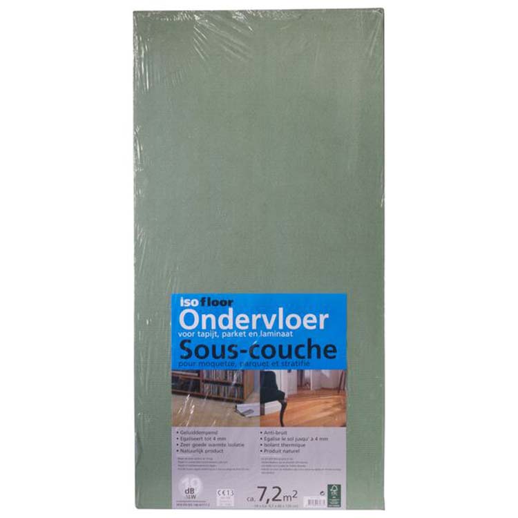 Ondervloer voor laminaat groene tegels 7x1200x600mm