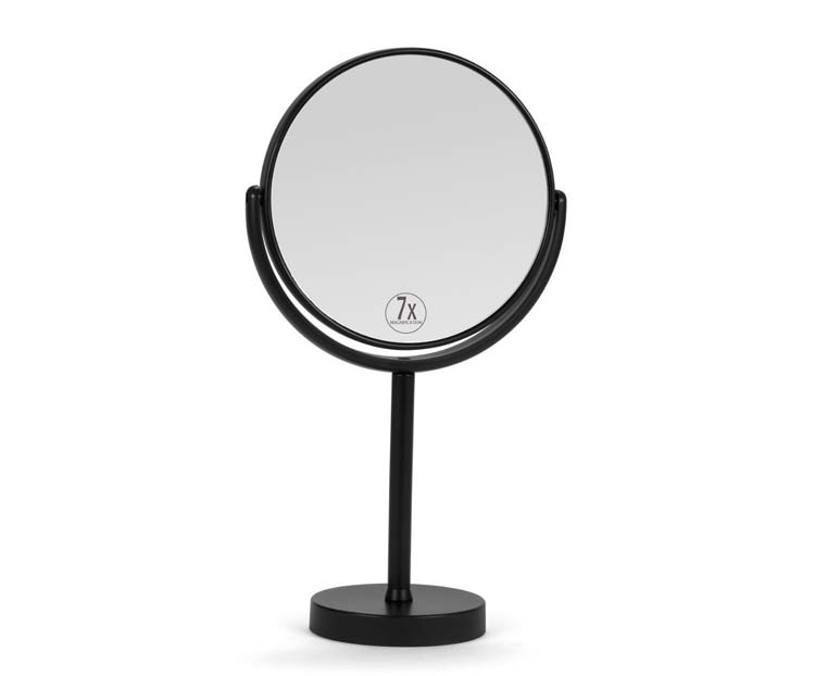 Miroir debout noir mat 7x D19.5 cm