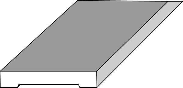 Deurlijst per set van 5 stuks nr23 palladium wit L 222 cm