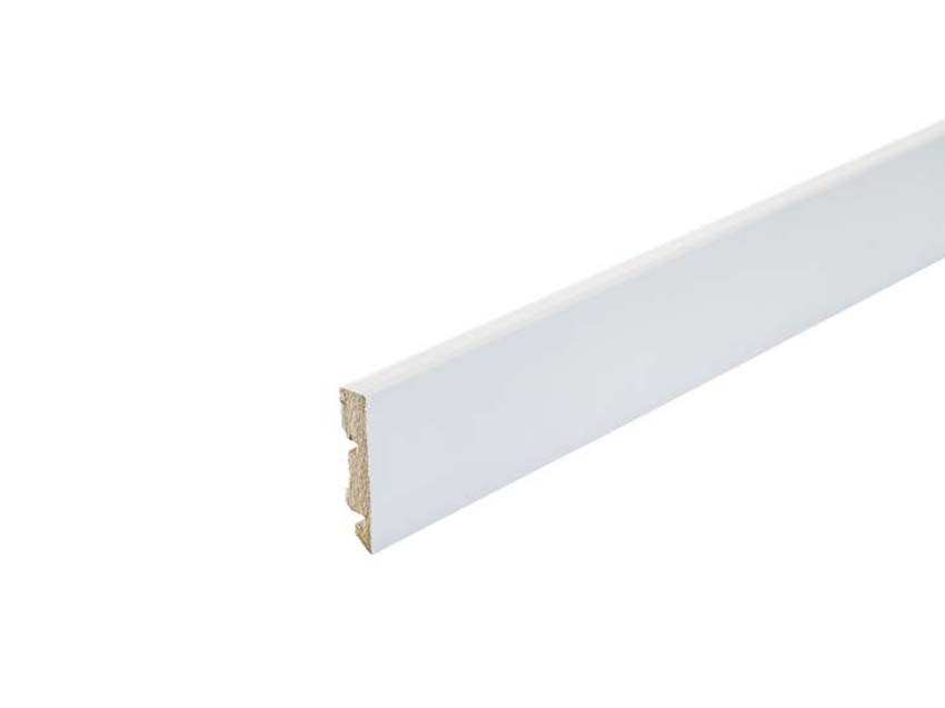 Plinthe mdf blanc 60x12x2400 mm