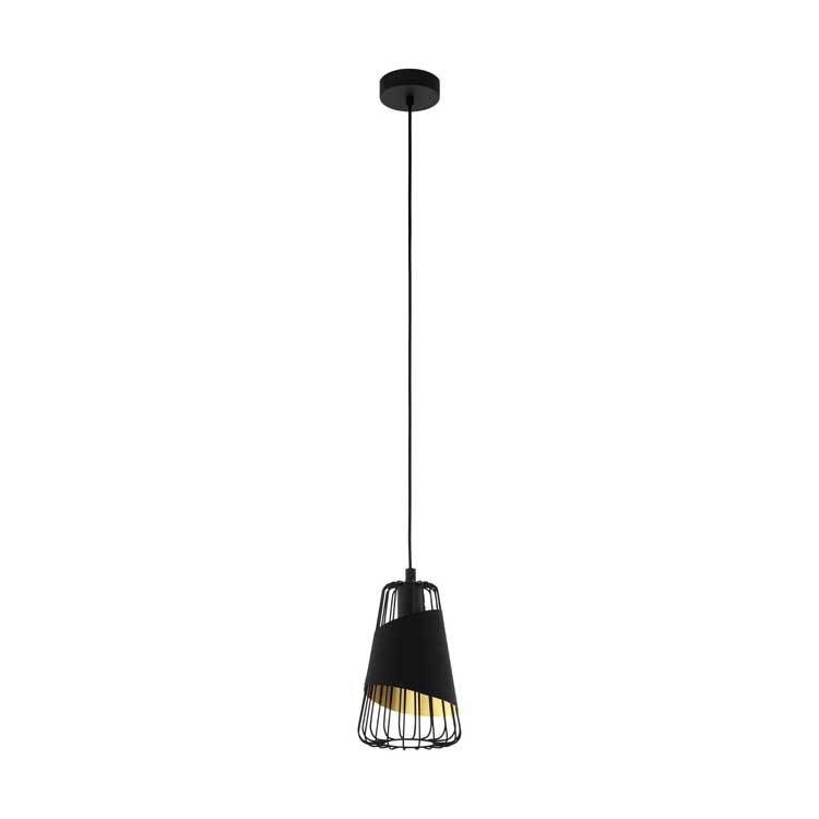 Eglo AUSTELL - Hanglamp - E27 - 1X60W - Zwart