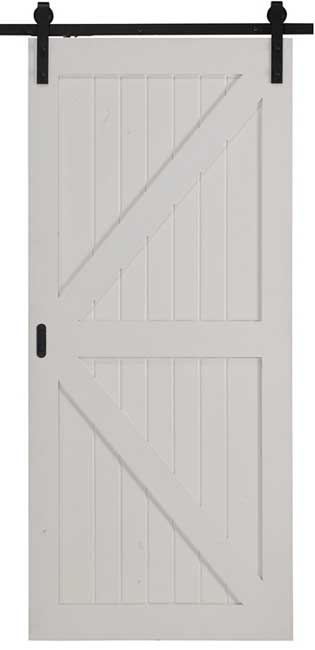 Porte coulissante Karl + rail 2115x930mm non traité