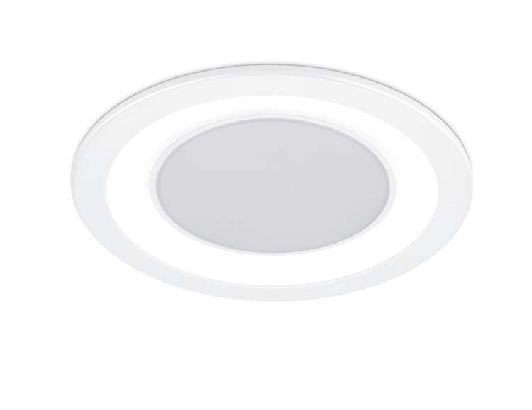 Spot encastré blanc mate incl 1x12,5W LED/ 3000K/ 900Lm D14,5cm