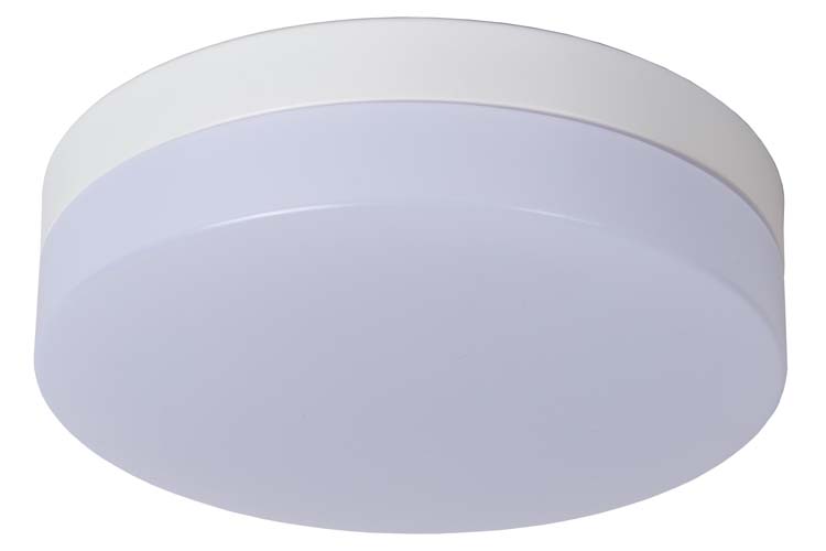 BISKIT - Plafonnier Salle de bains - Ø 23 cm - LED - 1x12W 2700K - IP44 - Blanc