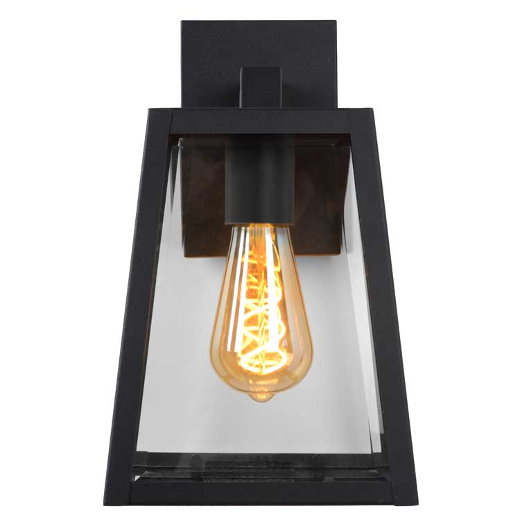 Lucide MATSLOT - Wandlamp Buiten - E27 - IP23 - Zwart