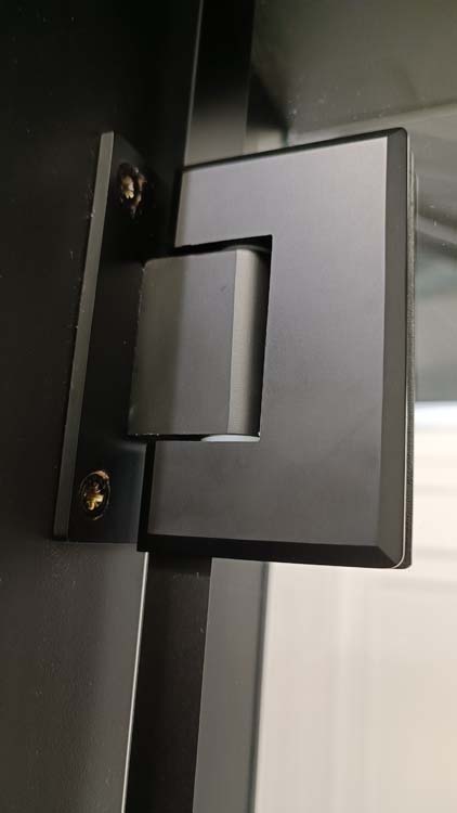 Glazen deur 8mm Murano black 8R inclusief zwart beslag 73x201cm