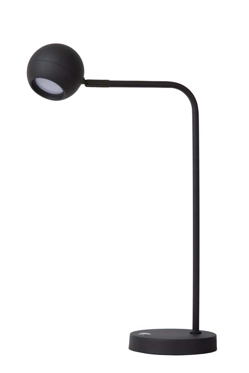 Lucide COMET - Lampadaire / lampe de lecture Rechargeable - Batterie - LED Dim. - 1x3W 2700K - 3 StepDim - Noir