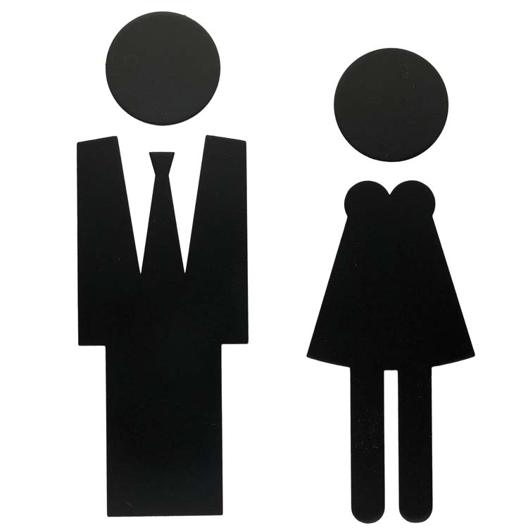 Picto man+vrouw zwart