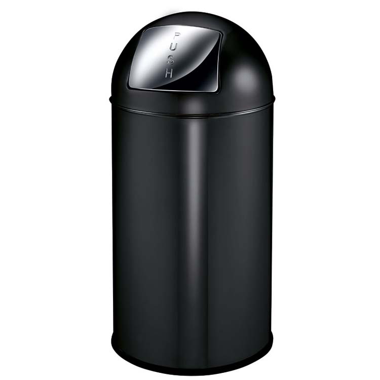 Poubelle Pushcan 40L noir mat 