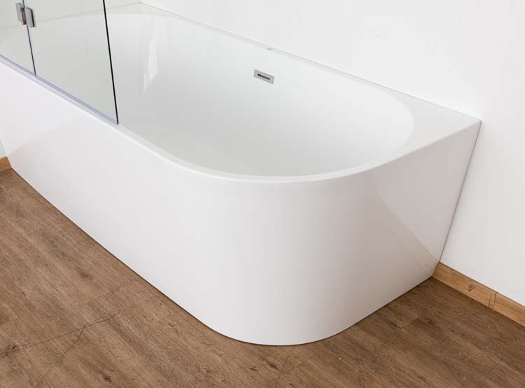 Baignoire d'angle Bottega gauche 180x80x58cm blanc