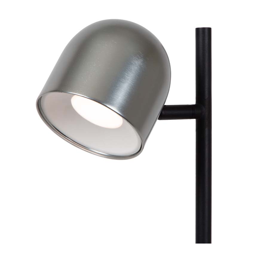 Lucide SKANSKA RECH - Lampadaire Rechargeable Intérieur/Extérieur - Batterie/Piles - Ø 23 cm - LED Dim. - CCT - 1x3W 3000K/6000K - IP44 - Fer gris