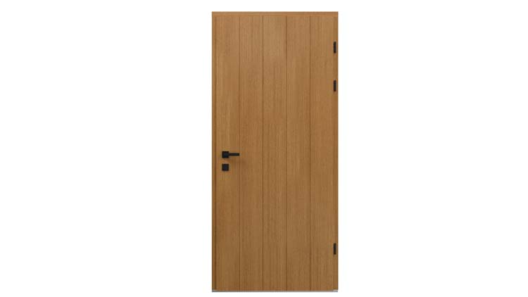 Porte extérieure meranti Duero verticale nature D SUR MESURE