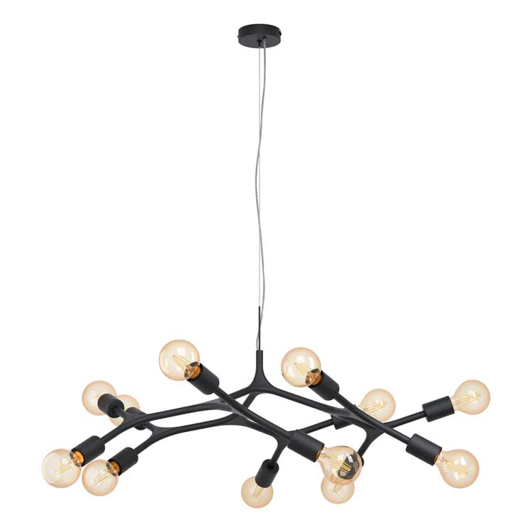 Eglo BOCADELLA - Lampe suspension - E27 - 12X60W - Noir