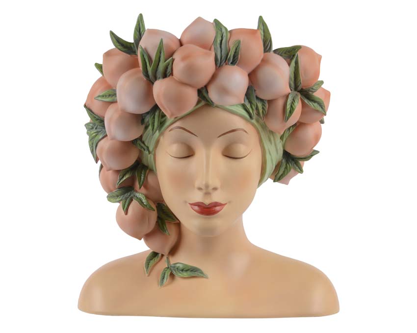 Pot de fleurs Fruity dame pêche 23cm