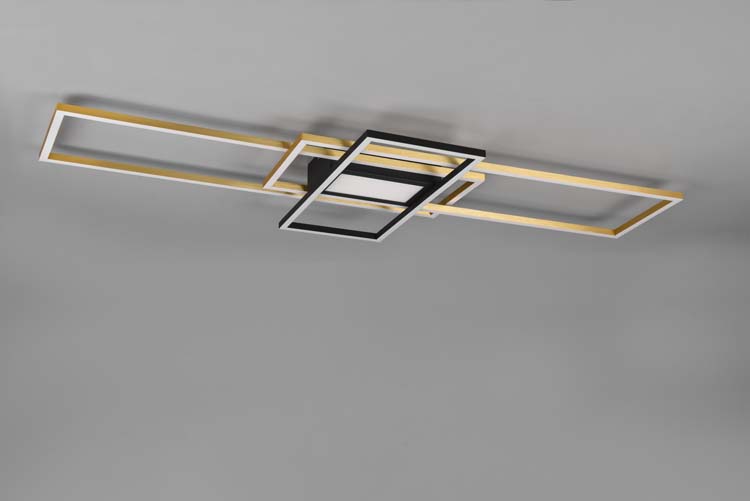 Plafondlamp Irvon Messing/Zwart 60W 7100LM