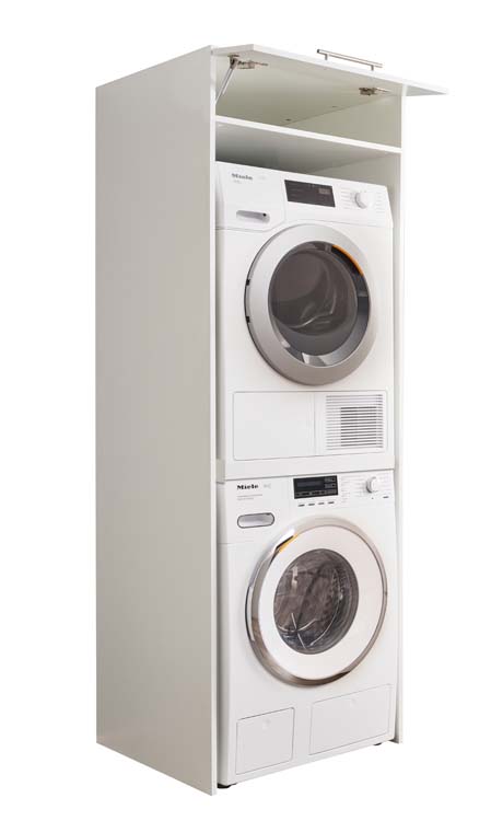 Wasmachine kast Decowash - voor 2 toestellen - 67.5x200x67.5cm
