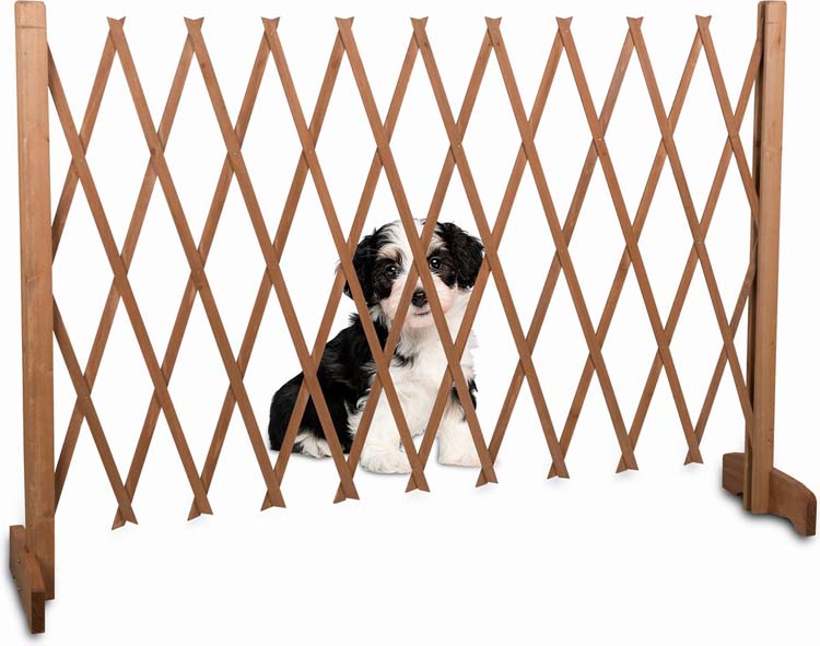Barrière pour chien en bois 30 à 117 cm