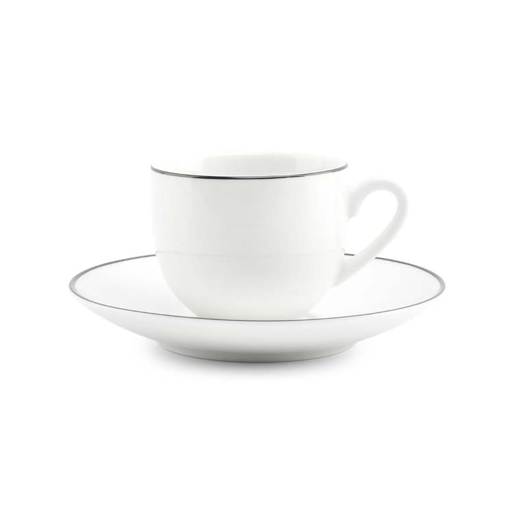 Soucoupe pour tasse à café Black Rim basic white 14,5 cm