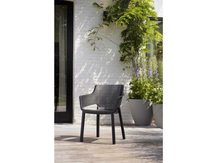 Chaise de jardin Keter empilable 57 x 79 cm anthracite